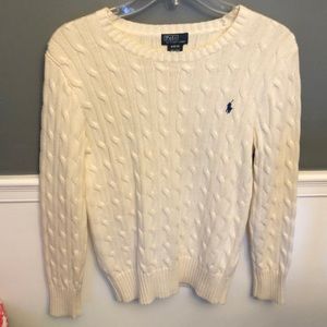 Cream Ralph Lauren cable knit sweater